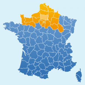 Secteurs d'intervention de Eurosign : Ile de France, Oise, Picardie, Nord – Pas de Calais, Normandie, Champagne Ardennes
